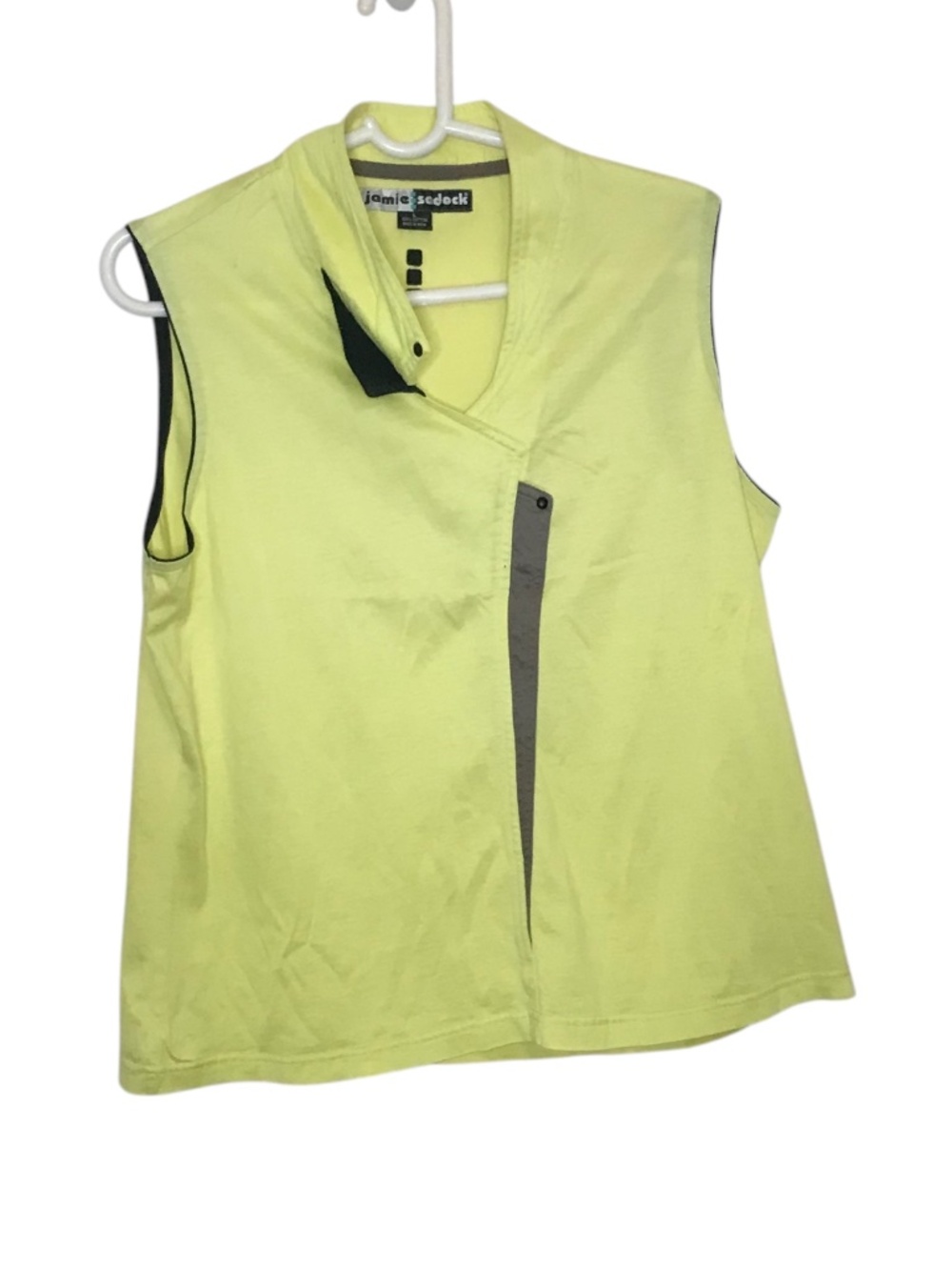 Jamie Sadock Yellow Sleeveless Golf Top Size L Athletic